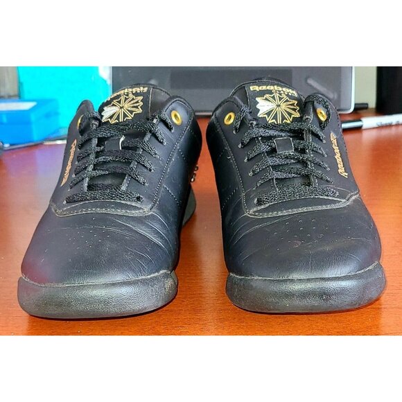 REEBOK ALICIA KEYS BLACK PRINCESS Studded SHOES WOMAN'S Sz. 9.5 Narrow Sneakers - Picture 3 of 8